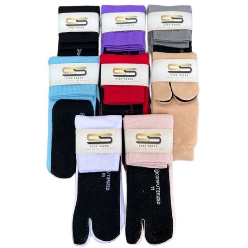 Kaos Kaki Jempol Muslimah Telapak Tepak Hitam Bahan Nilon Nylon Polos Panjang 35cm Kaus Kaki Step Sock