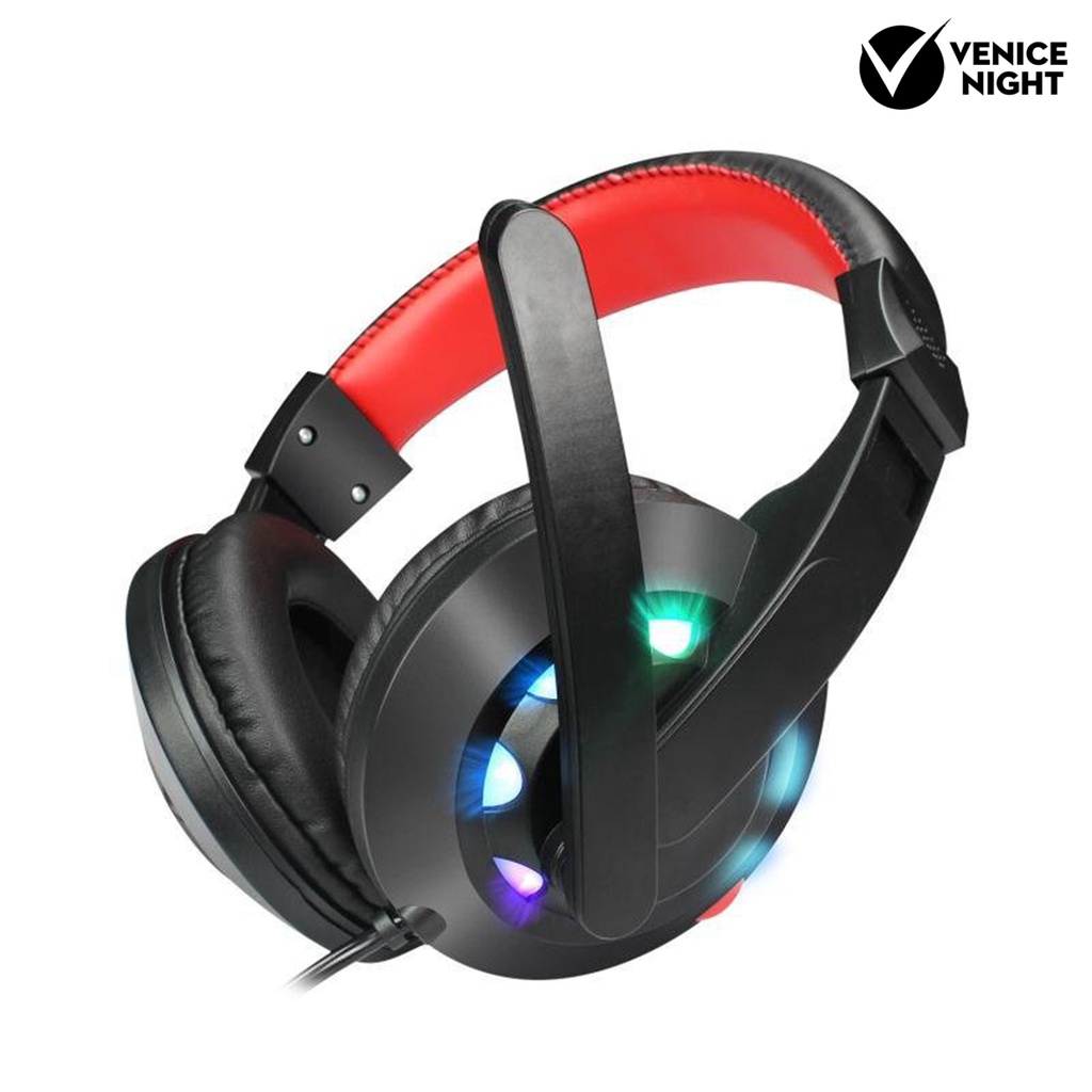 (VNEP) (Berkabel) A65 Headphone Luminous Mini Gaming Headphone untuk Komputer