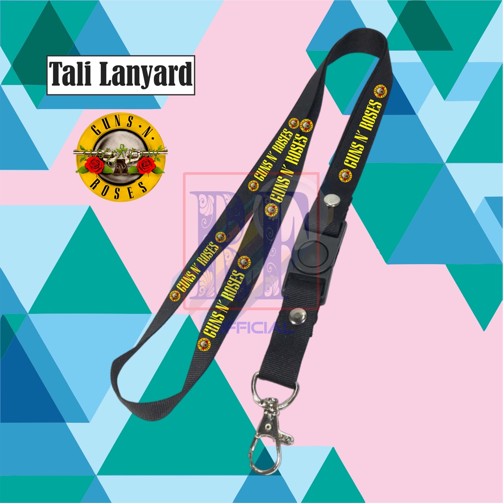 

TALI LANYARD BAND GUNS N ROSES GNR LOGO gantungan id card gantungan kunci gantungan hp best seller