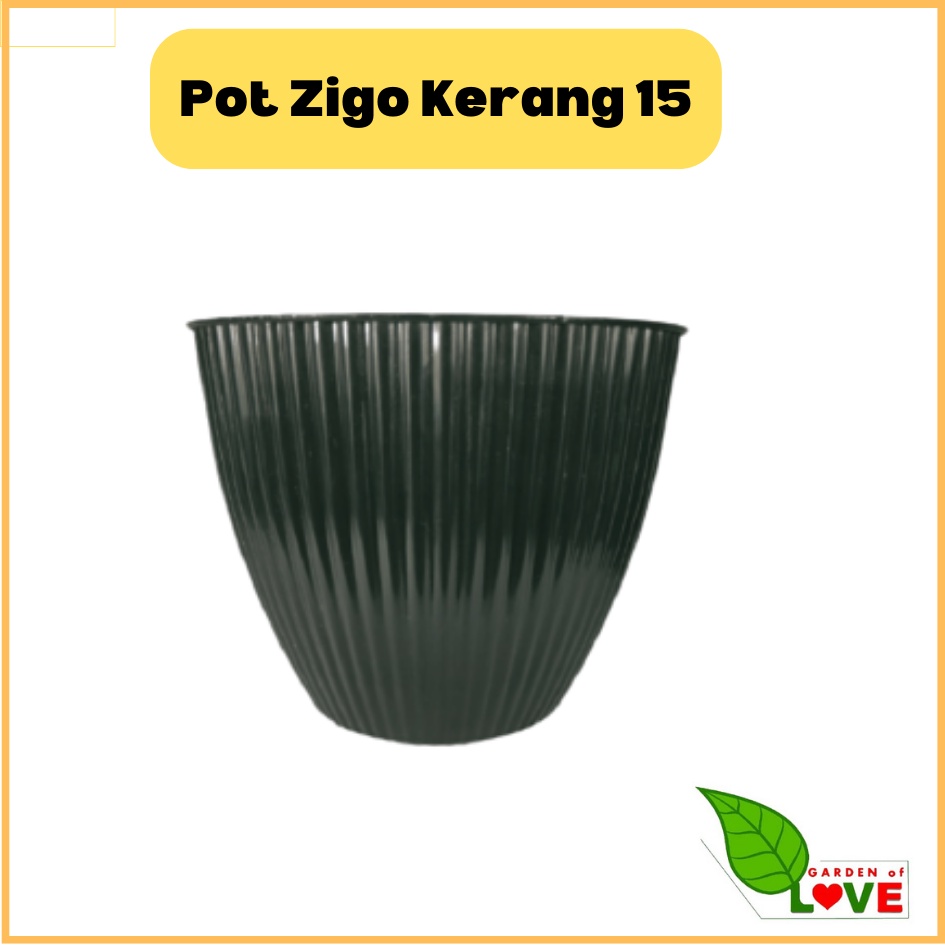 Pot Zigo Kerang 15 Da 13 Cm Hitam Pot Bunga Plastik NEW POT ZIGO KERANG 15 HITAM Pot Bunga Model Kerang 15 ,Pot Bunga Unik