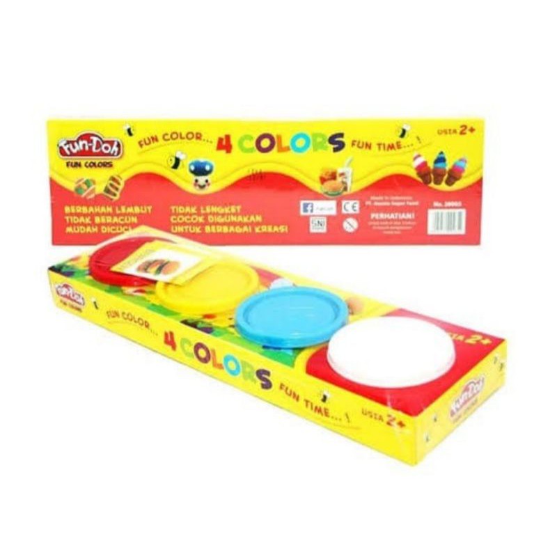 Fundoh 4pcs refill fun doh refill 4 pcs lilin mainan Y1 /Mainan Fun doh refill isi 4 / fundoh dough isi 4