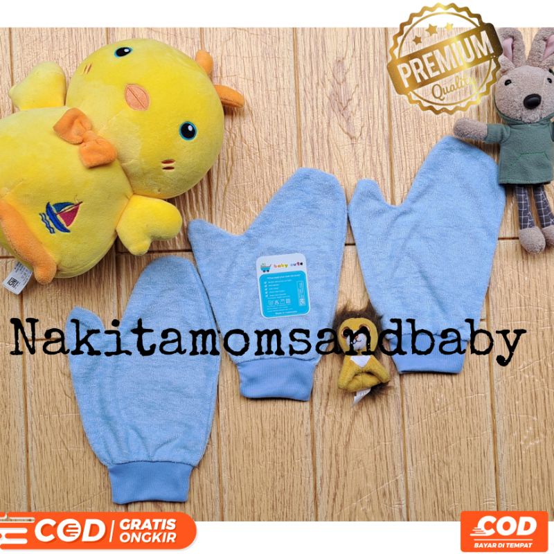 Waslap Mandi Bayi Jari Babycute SNI Per 1 pcs atau 3 pcs Promo 8.8