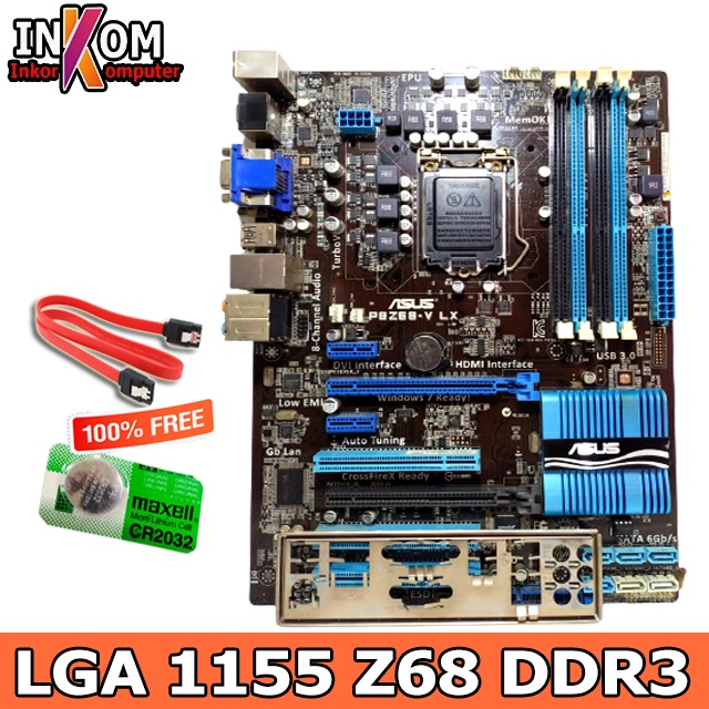 Motherboard Mainboard Mobo ATX Z68 LGA 1155 DDR3 4 slot ram