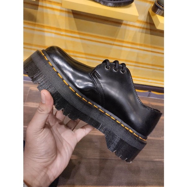 SALE DOCMART DR MARTENS 1461 BEX QUAD 3 EYE BLACK SMOOTH NEW ORIGINAL