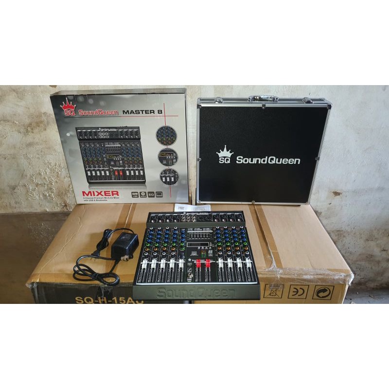 mixer audio soundqueen master 8 original SQ 8 chanel free koper