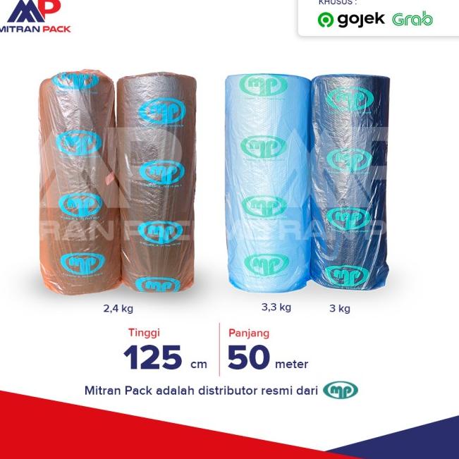 

Bubble Wrap Muliapack 125 cm x 50 meter Bening Hitam - Hitam, 2,4 kg