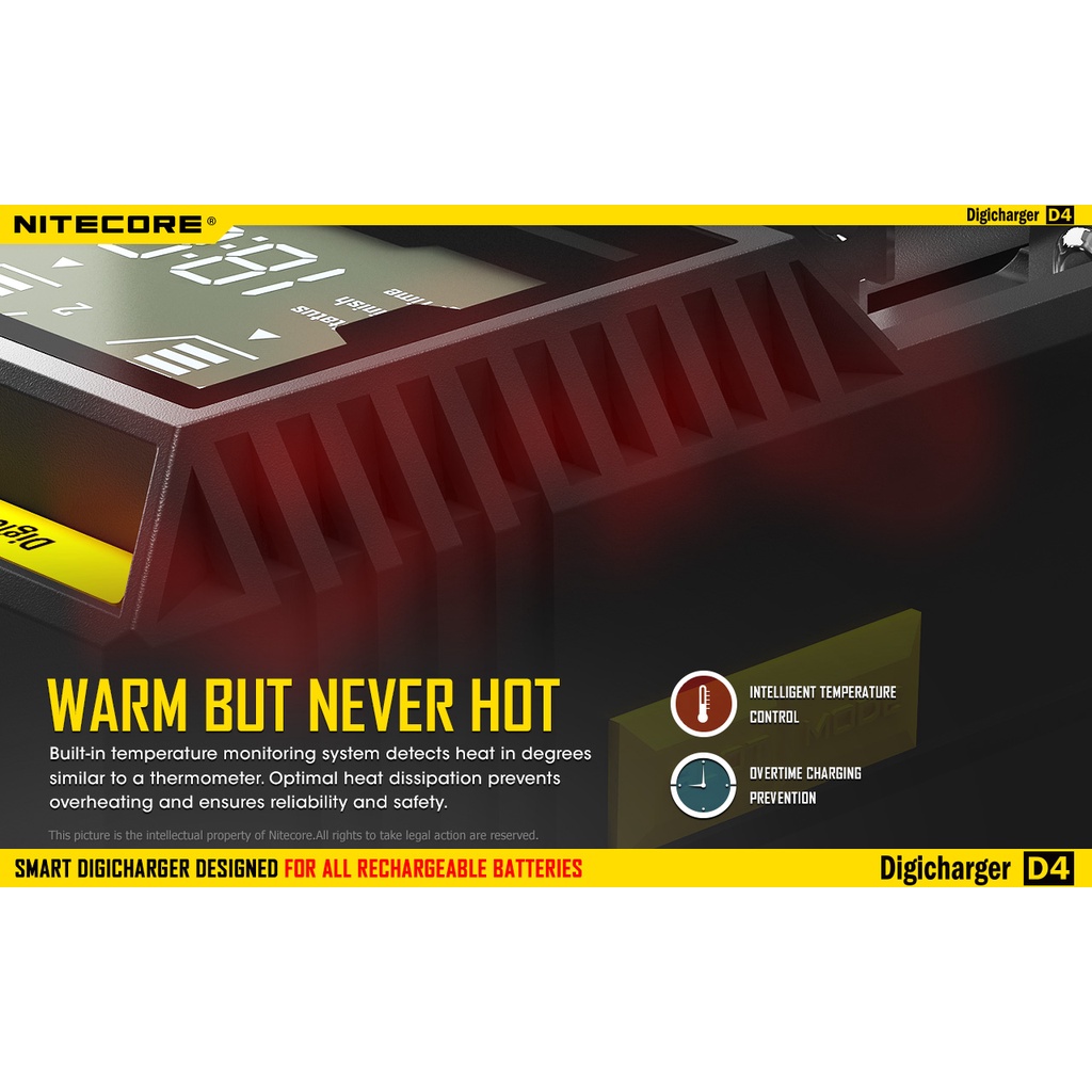 Nitecore D4 Digicharger Universal Battery Charger 4 Slot