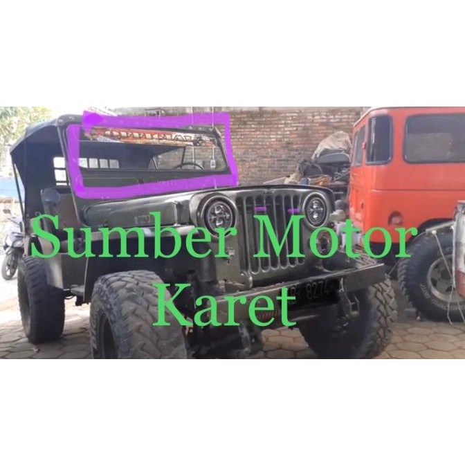 Karet Kaca Depan Jeep Willys