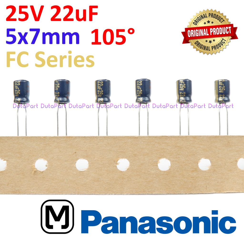 25V 22uF ORIGINAL PANASONIC FC Series Kapasitor Capasitor Elko Elco