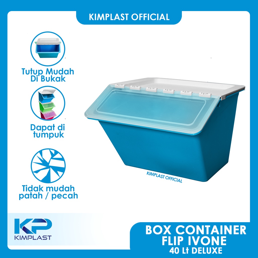 Jual Kimplast Box Container Flip Ivone Deluxe Liter Rak Serbaguna Lt Deluxe Shopee