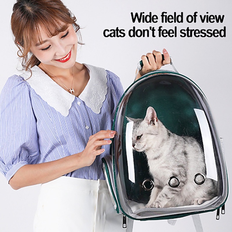 Tas Gendong Ransel Kelinci Anjing Kucing Transparan / Pet Cargo / Pet Carrier Universal