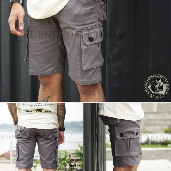 celana kargo pendek pria original legend of denim premium - foto no1, S