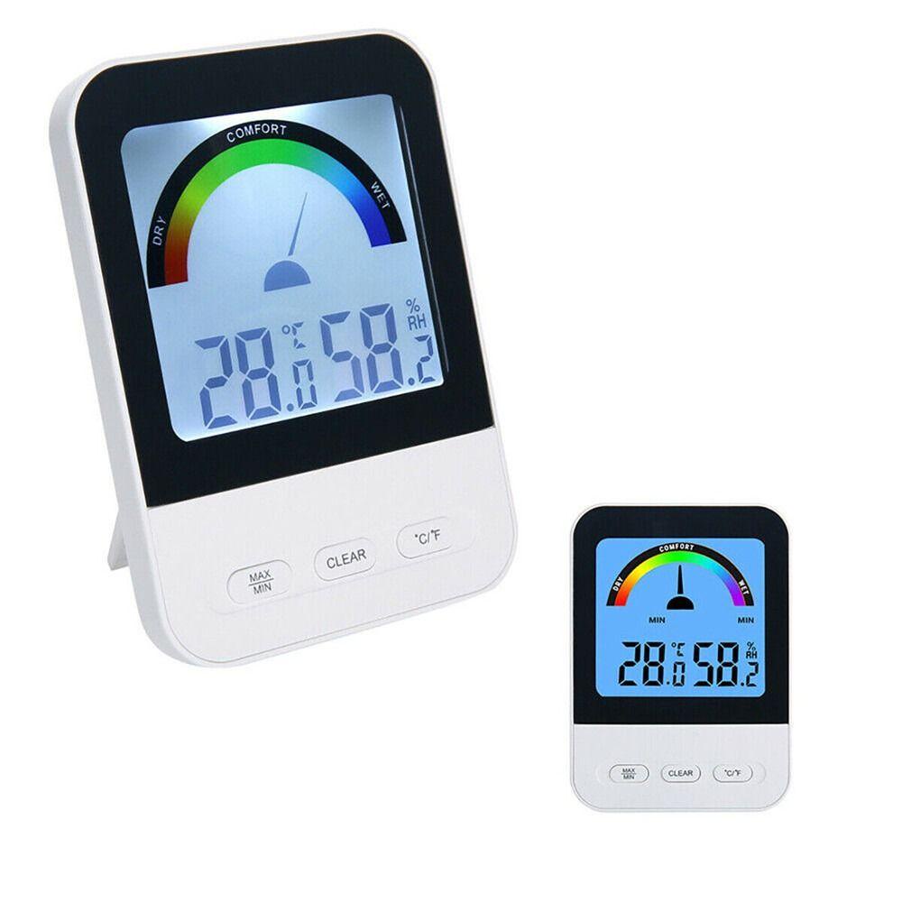POPULAR Populer Termometer Digital Rumah Weather Station Pengukur Kelembaban Elektronik