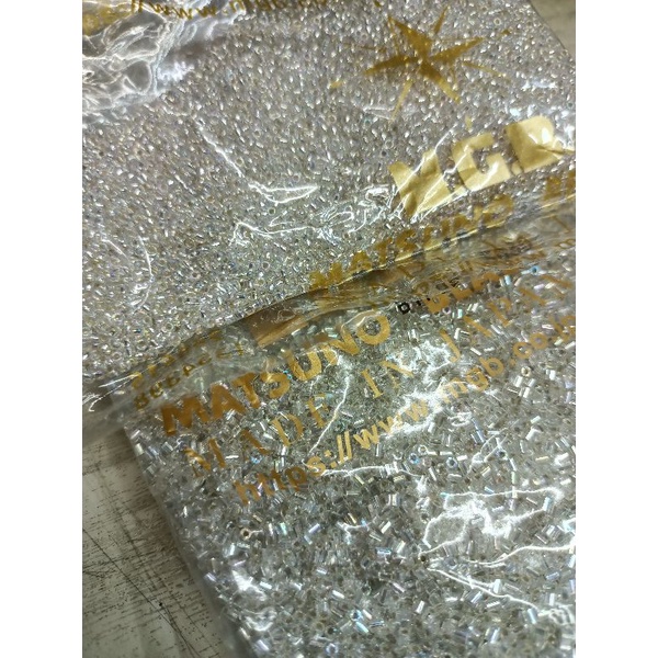 8 gram eceran payet jepang MGB silver pelangi no 34R bambu patah dan pasir