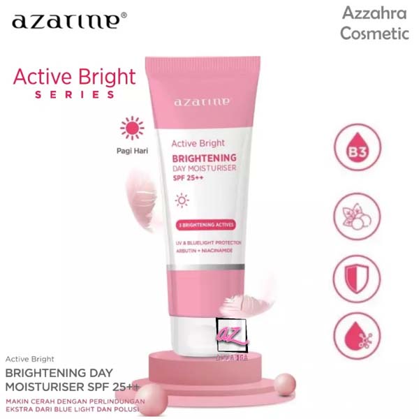 [BRIGHT SERIES] [BPOM] Azarine Active Bright SERIES Treatment - Brightening Day Moisturiser SPF 25++ - Night Moisturiser 20gr -_Cerianti