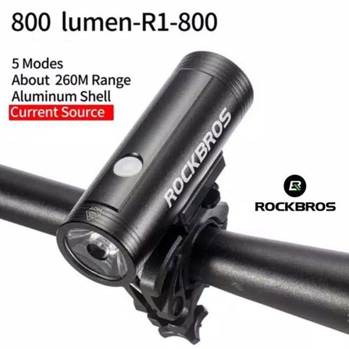 Rockbros R1800 Bicycle Head Light 800 Lm Lampu Stang Sepeda