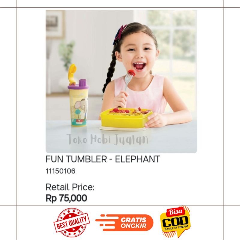 Botol Tupperware Botol Bayi Botol Anak Fun Tumbler Elephant Tupperware