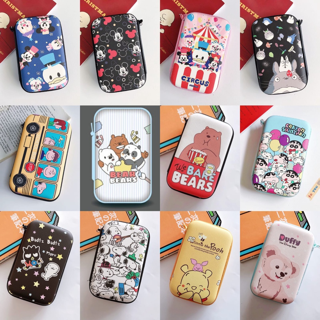 Pouch serbaguna hardcase / pouch handphone powerbank size M