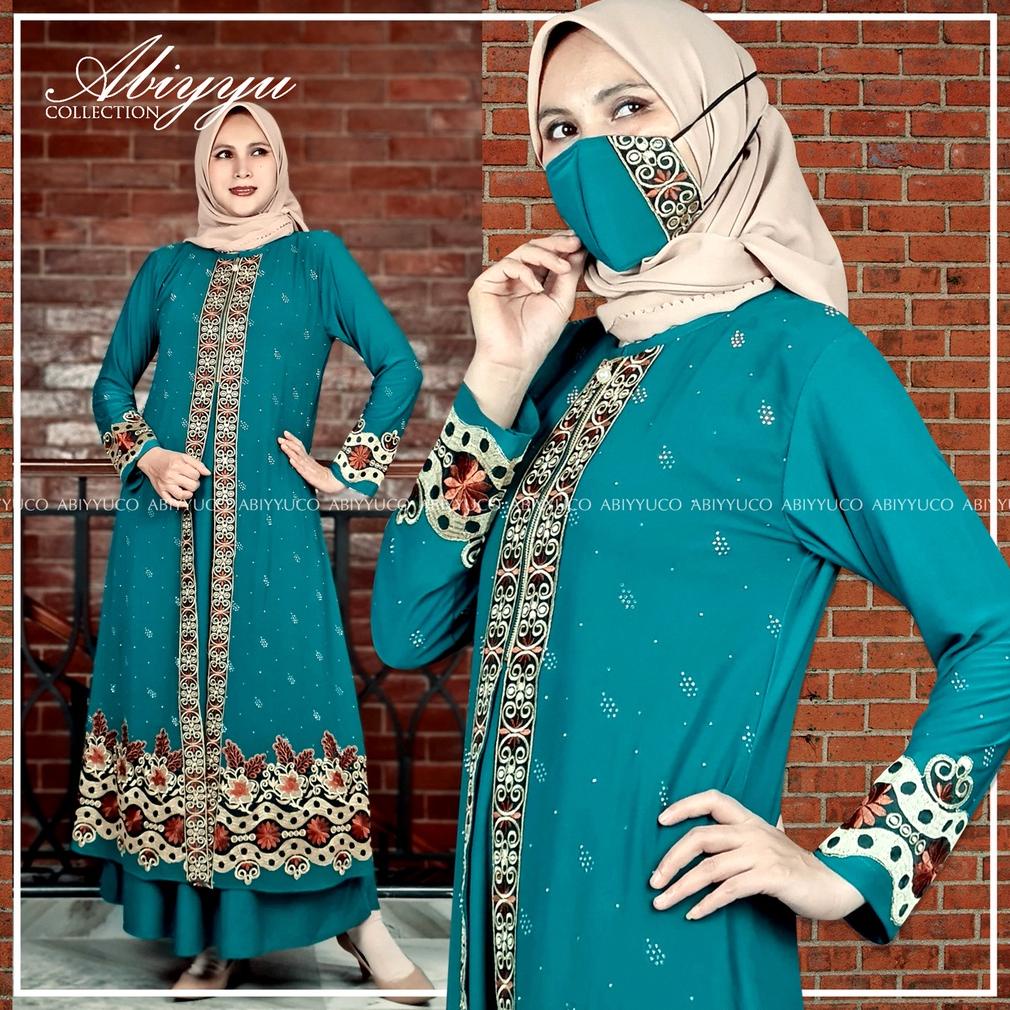 PRODUK- ABIYYUCO TA9007 | GAMIS ABAYA TURKEY BUSUI HITAM DAN WARNA / GAMIS ABAYA ARAB TURKI BUSUI, R