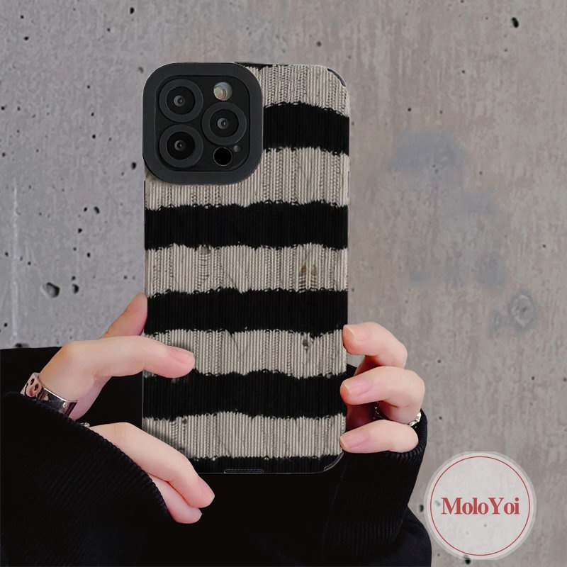 Soft Case TPU Motif Garis Retro Untuk iPhone 7Plus 8Plus 11 Pro Max XR 12 13 14 Pro Max X XS Max