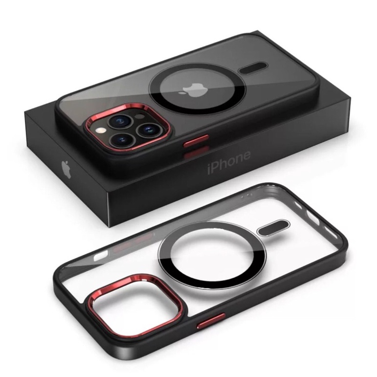 Case magnetic premium iphone 11 12 13 14 15 16 plus pro max soft hard case magsafe clear mewah keren terbaru