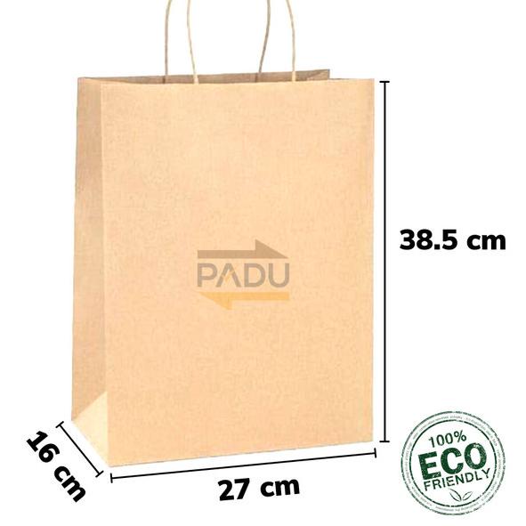 

Grocery Bag + Tali 27x16x38.5 cm - SOS Paper Bag / Kantong Belanja