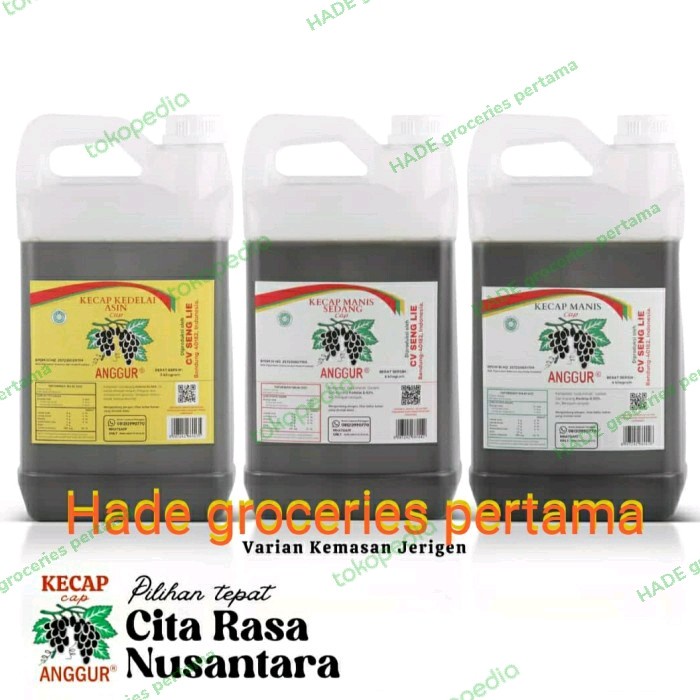 

Kecap Tulen Anggur ManisAsin 6kg Seng Lie Bandung pisan