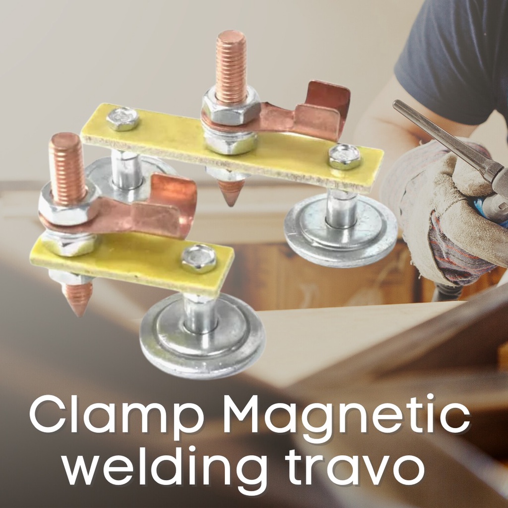 KLEM TANG LAS MAGNET untuk Kabel Massa Mesin TRAVO Las Listrik Magnet Welding Ground (Kepala Las