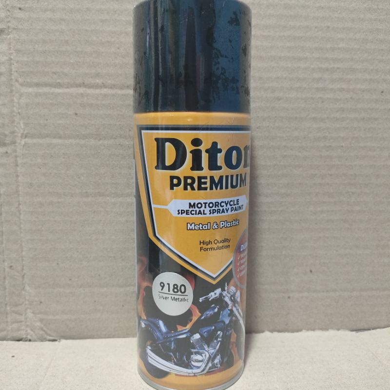Pilok Cat Diton Premium Paket Lengkap 4 kaleng Candy Orange Candi Tone Oren 9305 Primer Grey Epoxy 9120 Silver Metalic 9180 Clear Glossy 9128 400cc Pilox Paketan Cat Semprot Special Spray Paint