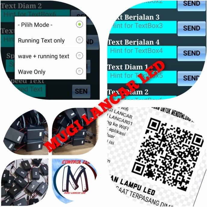 MODUL STROBO TEXT WIFI 4 BARIS