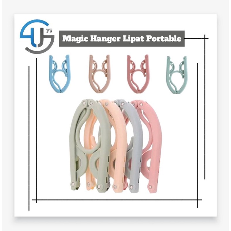 US068 Magic Hanger Gantungan Lipat Pakaian Portable By Toko Haji Usman