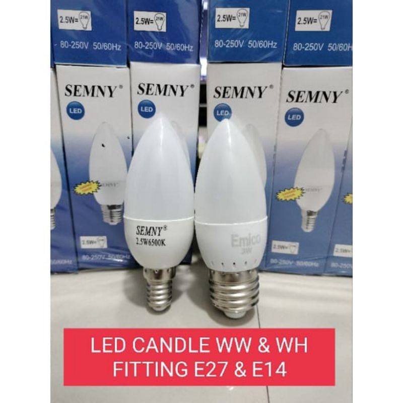 LAMPU LED CANDLE HIAS JAGUNG E14 & E27