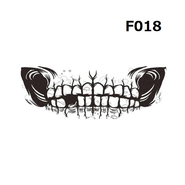 CSP113 – Water Tattoo Temporer Monster Mouth Fangs Halloween Cosplay Instan