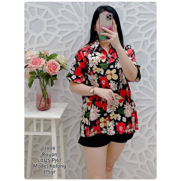 Blouse Jumbo 2809 Bahan rayon LD125