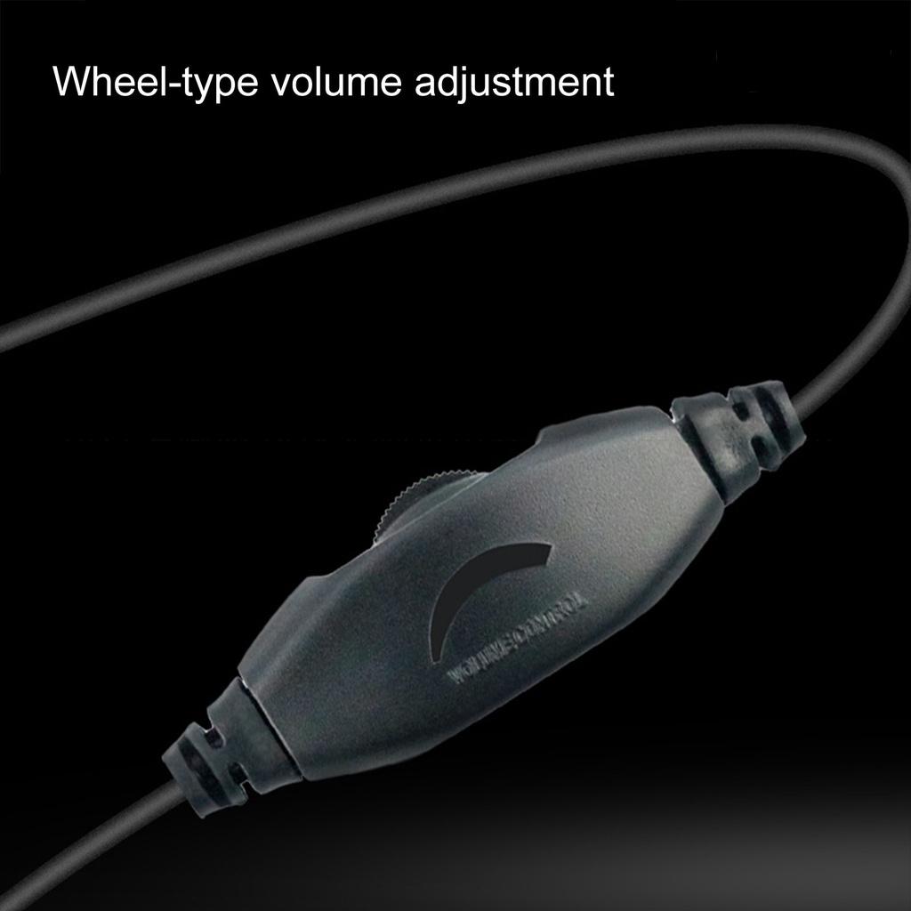 (VNEP) (Berkabel) GM-005 Headphone 3.5mm Jack Noise Reduction Retractable Earphone dengan Mic untuk Gaming