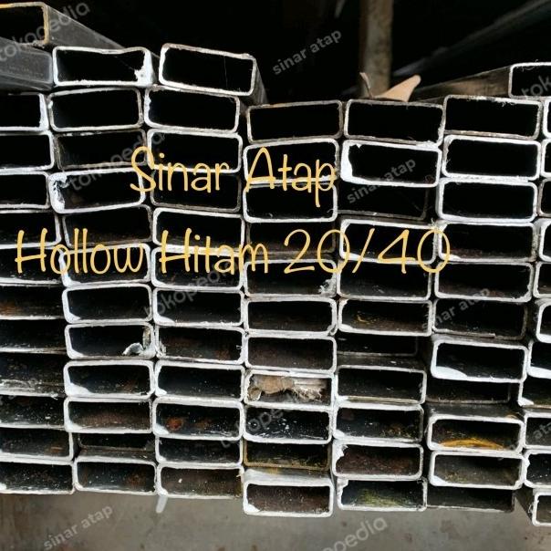 BESI HOLLOW HITAM 20 x 40 KOTAK BANCI TEBAL 1 mm - PANJANG 6 METER