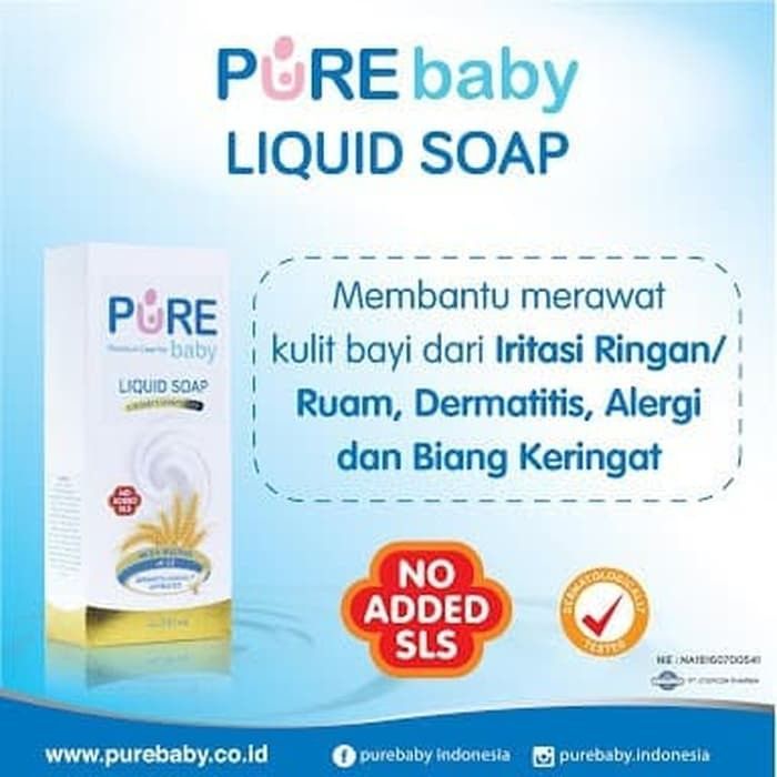 ✅MZ✅ PURE Baby Liquid Soap | Sabun Cair PURE Baby Untuk Kulit Gatal dan Iritasi | Sabun Mandi PURE untuk kulit Gatal dan Alergi