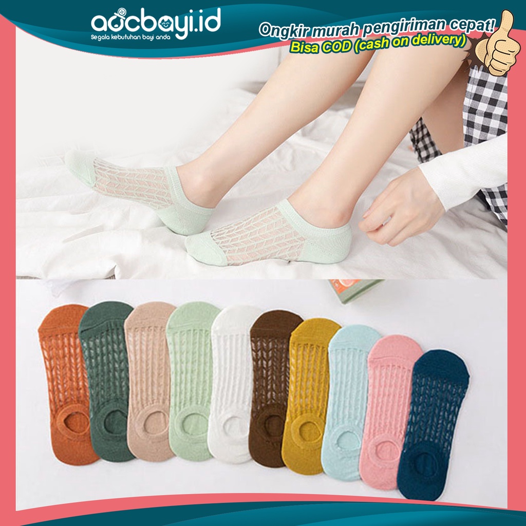 ☀ACCBAYI☀ KK07 Kaos kaki Wanita Motif Renda Kaoskaki Pendek Semata Kaki Import Murah