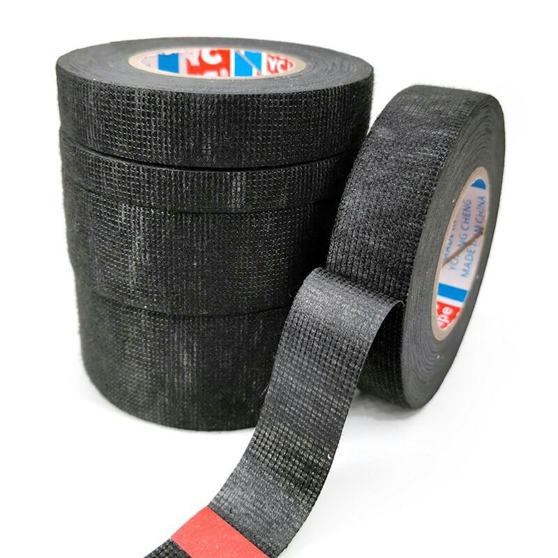 Lakban KAIN Adhesive Cloth Tape Heat-resistant 25mm 15m tf11 Black