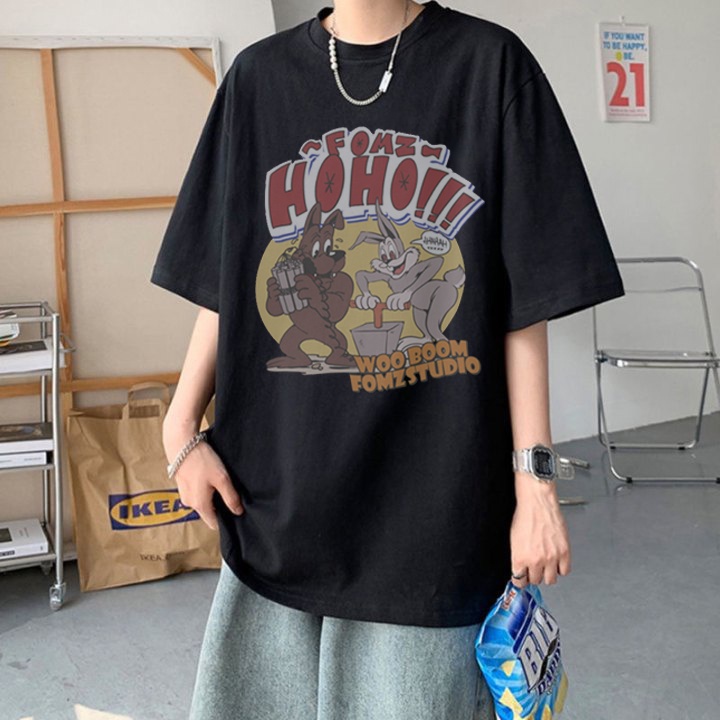 RDGF official shop/kemeja leher bulat/kaos murah/kaos cotton/kaos bagus/Kaos Bugs Bunny/kaos kekinian/atasan kaos/Kaos pria/baju kaos oversize/kaos t shirt oversize/kaos hitam oversizePRIA &amp; WANITA (UNISEX)