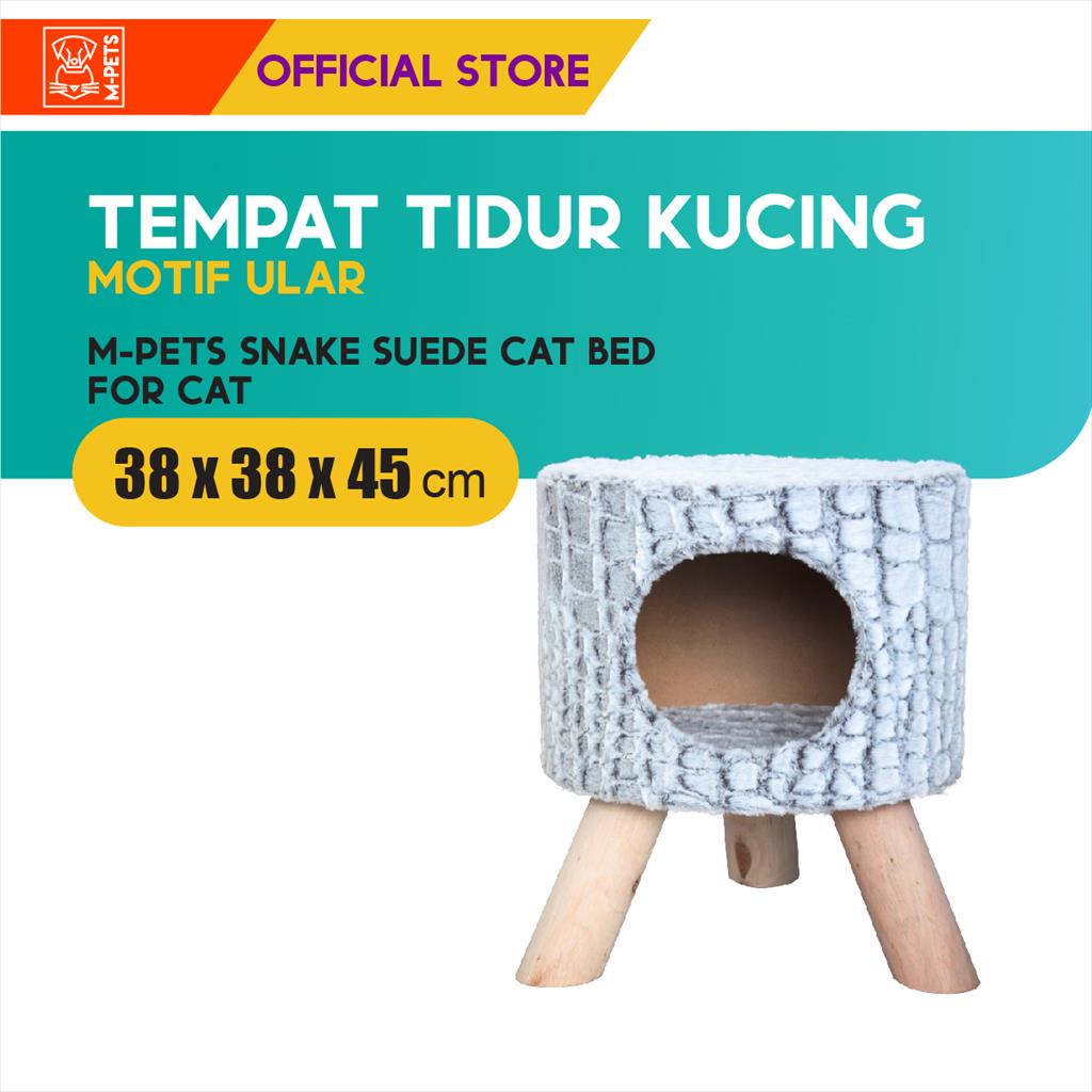 M-Pets Snake Suede Cat Bed / Tempat Tidur Kucing Motif Ular