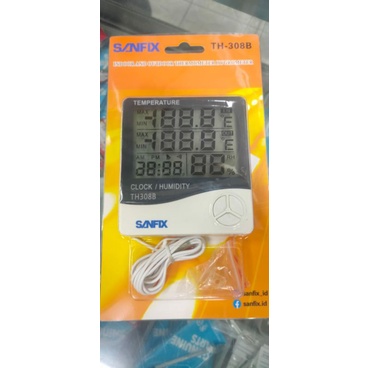Thermometer Digital Ruangan Hygrometer SANFIX TH308B indor and outdor