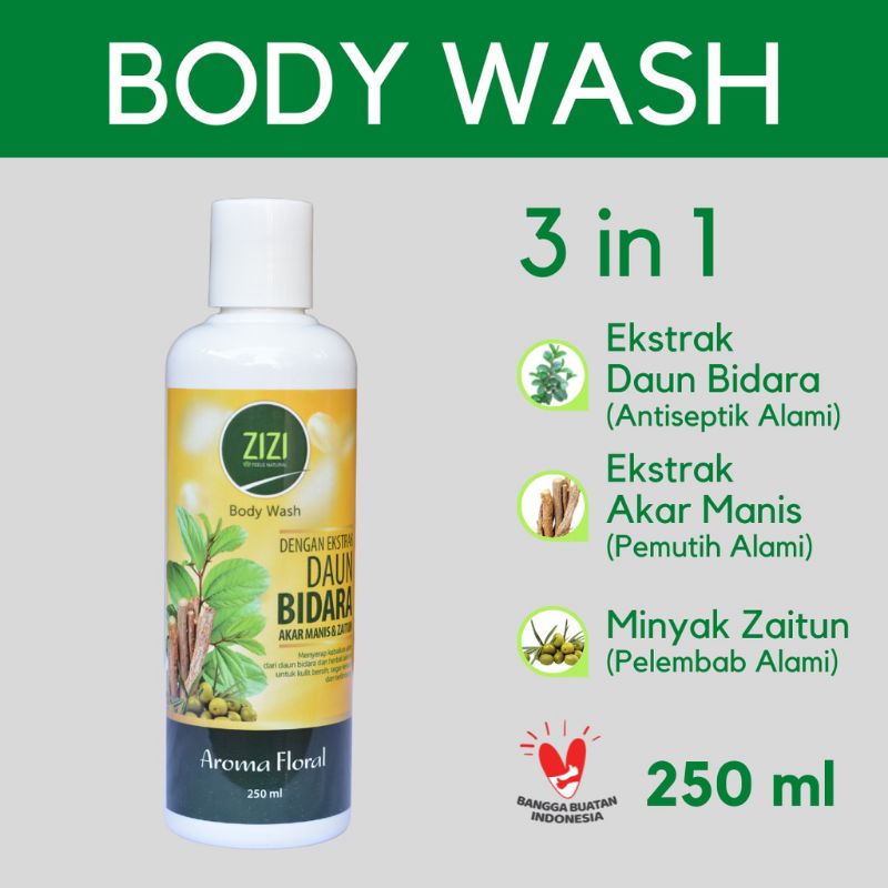 Zizi Body Wash Sabun Bidara Cair 250ml Dengan Extrak Daun Bidara