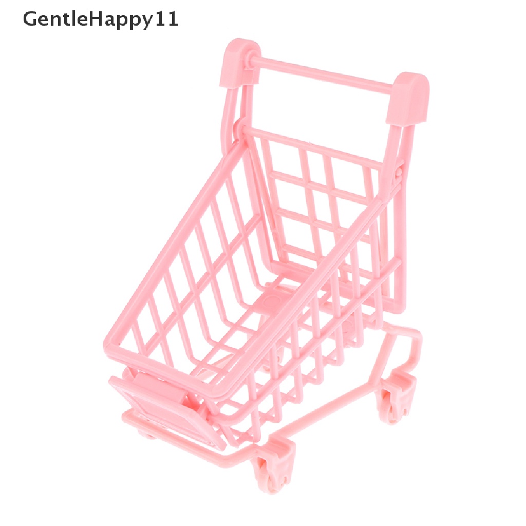Gentlehappy1:12 Troli Keranjang Belanja Miniture Rumah Boneka Untuk Mainan Boneka Dekorasi Kue id