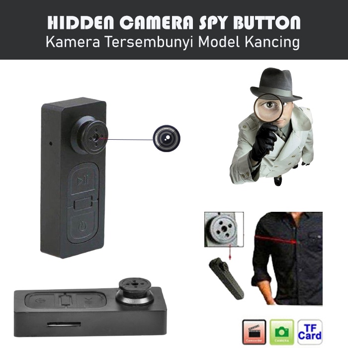 KAMERA KANCING BAJU - SPY CAMERA KANCING - HD