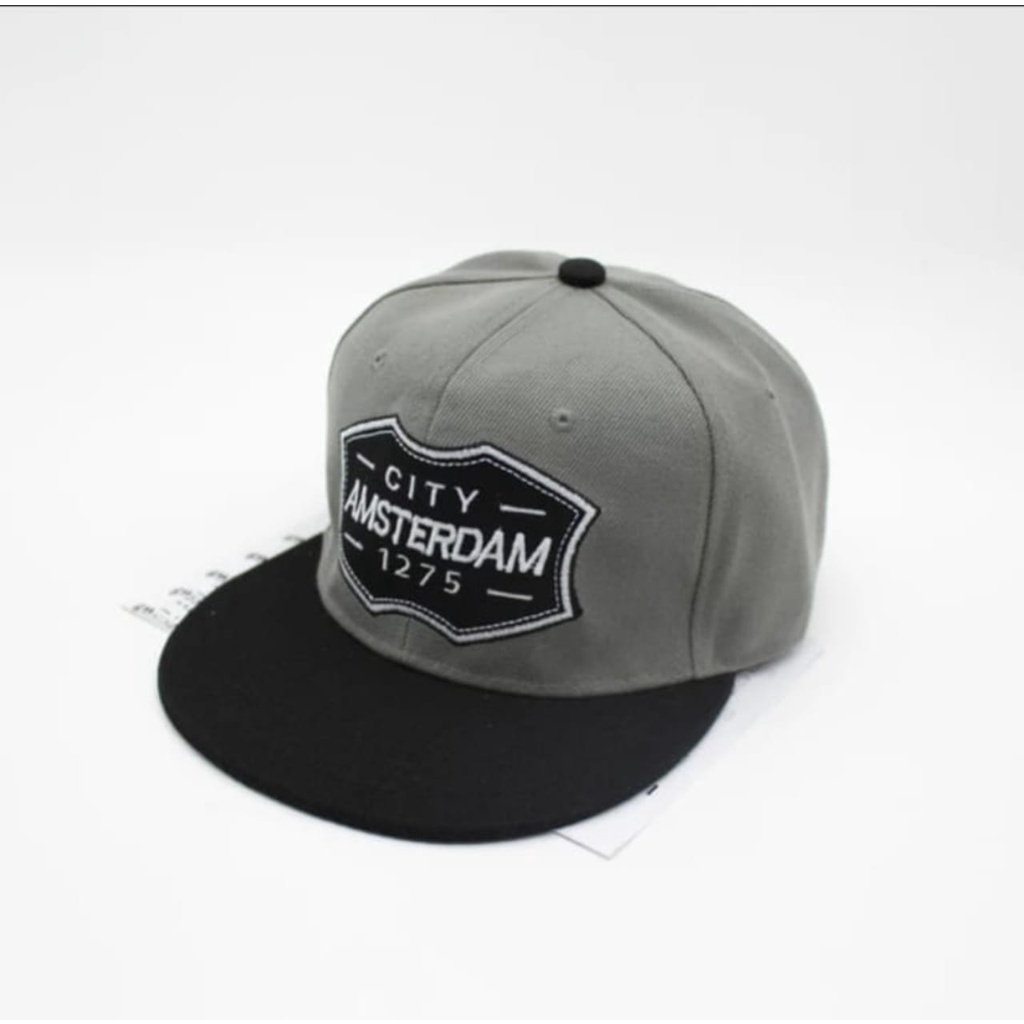 Topi Snapback Pria Wanita Logo Amsterdam