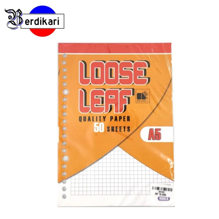 

] Loose Leaf Isi Binder A5 Grid/Kotak Matematika 50 Lembar Koala
