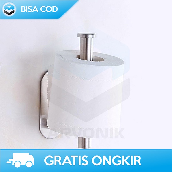 TISSUE HOLDER STAINLESS GANTUNGAN TISU TOILET MINIMALIS KUAT &amp; KOKOH