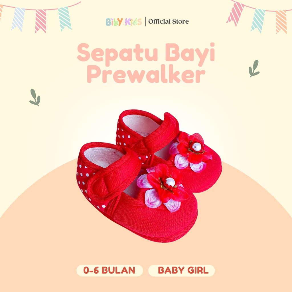 Sepatu Bayi Baru Lahir Prewalker Murah Cewek Lucu Perempuan Aksesoris Baby Keren Peralatan