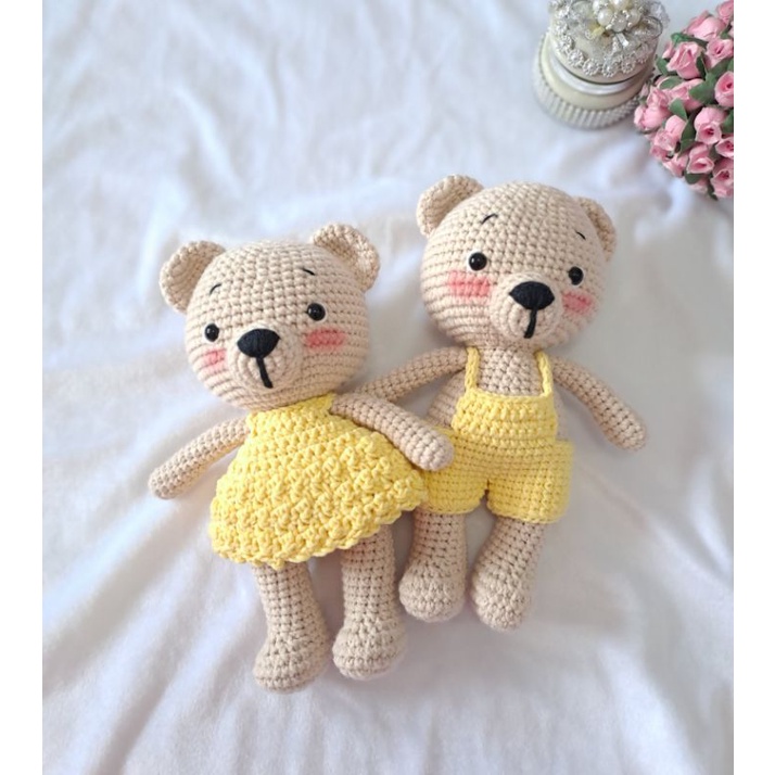 Boneka beruang | bear amigurumi | boneka rajut beruang |  boneka  beruang lucu